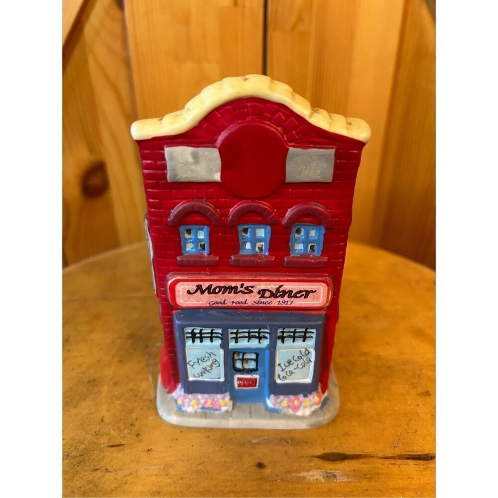 Coke Coca-Cola Ceramic Candle House Mom's Diner Restaurant Tea Votive Holder (86